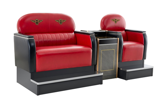 Model 58 Billiard Hall Lounge Sofa Set (with Ottoman & Coffee Table)