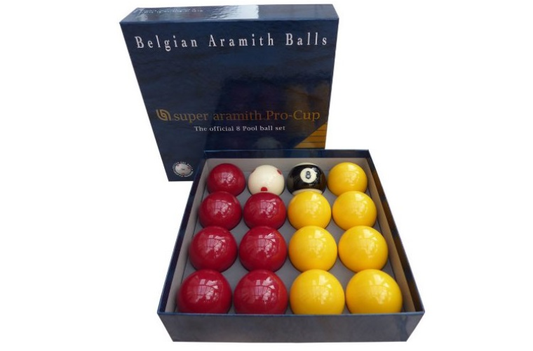 CASINO ARAMITH 2" PRO CUP STRIPED No. 8 BALL WITH 1 7/8" CUP BALL PHENOLIC RESIN