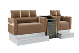 Model 57 Billiard Hall Lounge Sofa Set (with Ottoman & Coffee Table)