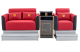 Model 30 Billiard Hall Lounge Sofa Set (with Ottoman & Coffee Table)