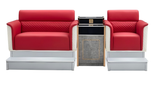 Model 33 Billiard Hall Lounge Sofa Set (with Ottoman & Coffee Table)