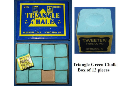 CHALK TRIANGLE PRO GREEN 12 PIECES PER PACKET BEST ALL ROUND CHALK S2318.GRE