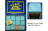 CHALK TRIANGLE PRO GREEN 12 PIECES PER PACKET BEST ALL ROUND CHALK S2318.GRE